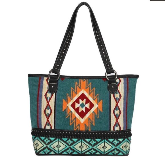 Montana West Aztec Tapestry Concealed Carry Tote - Picture 1 of 2